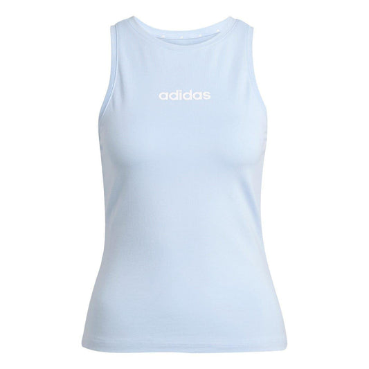 Glow - Front - Adidas Womens-Ladies Linear Cotton Tank Top