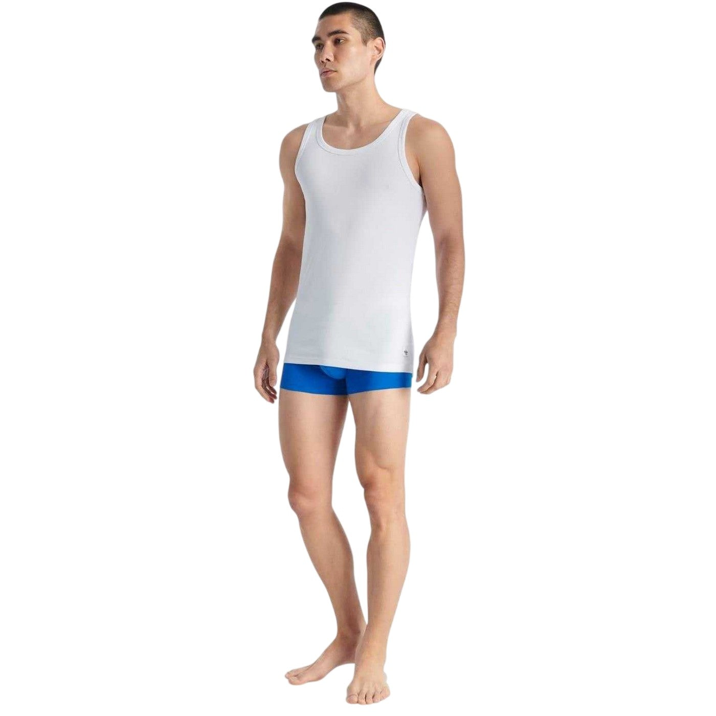 White - Pack Shot - Adidas Mens Relaxed Fit Tank Top (Pack of 2)