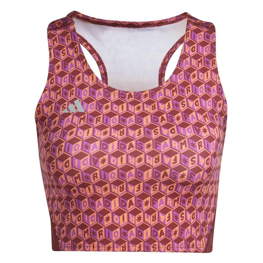 Noble Navy - Front - Adidas Womens-Ladies Adizero Crop Top