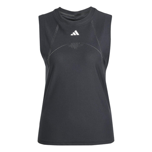 Black - Front - Adidas Womens-Ladies Regular Tennis Vest Top