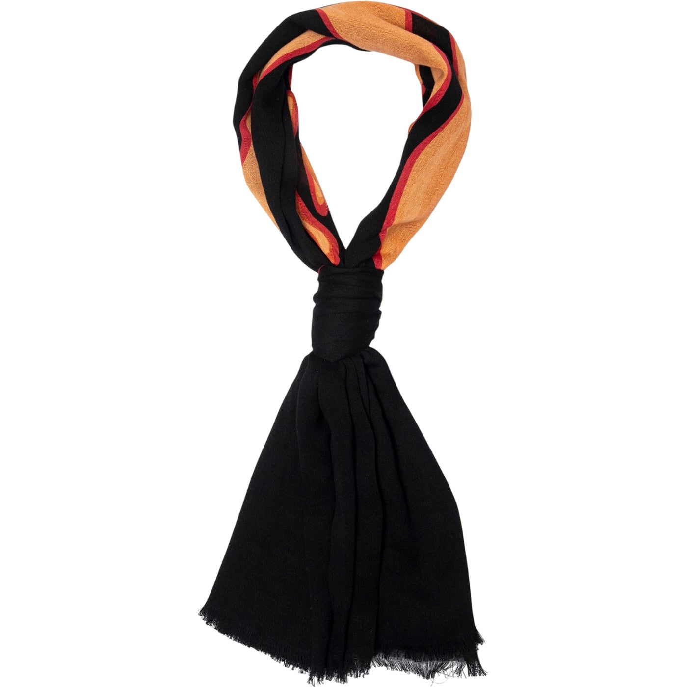 Black - Side - AllSaints Heart Wrap Scarf