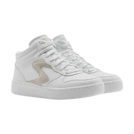 White - Front - Skechers Womens-Ladies Leather High Top Trainers