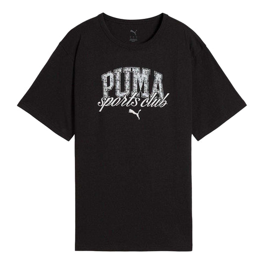 Black - Front - Puma Unisex Adult Relaxed Fit Short-Sleeved T-Shirt