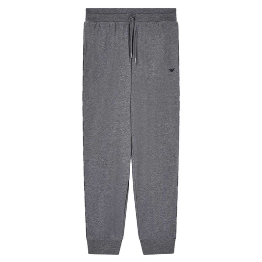 Grey Melange - Front - Emporio Armani EA7 Mens Fleece Relaxed Fit Joggers