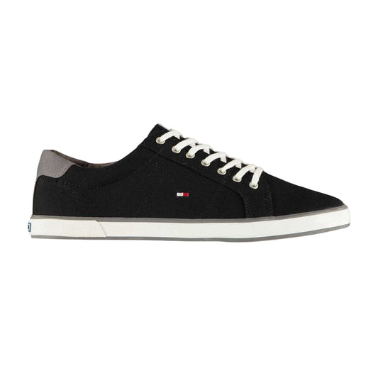 Black-White - Front - Tommy Hilfiger Mens Harlow 1D Flag Logo Trainers