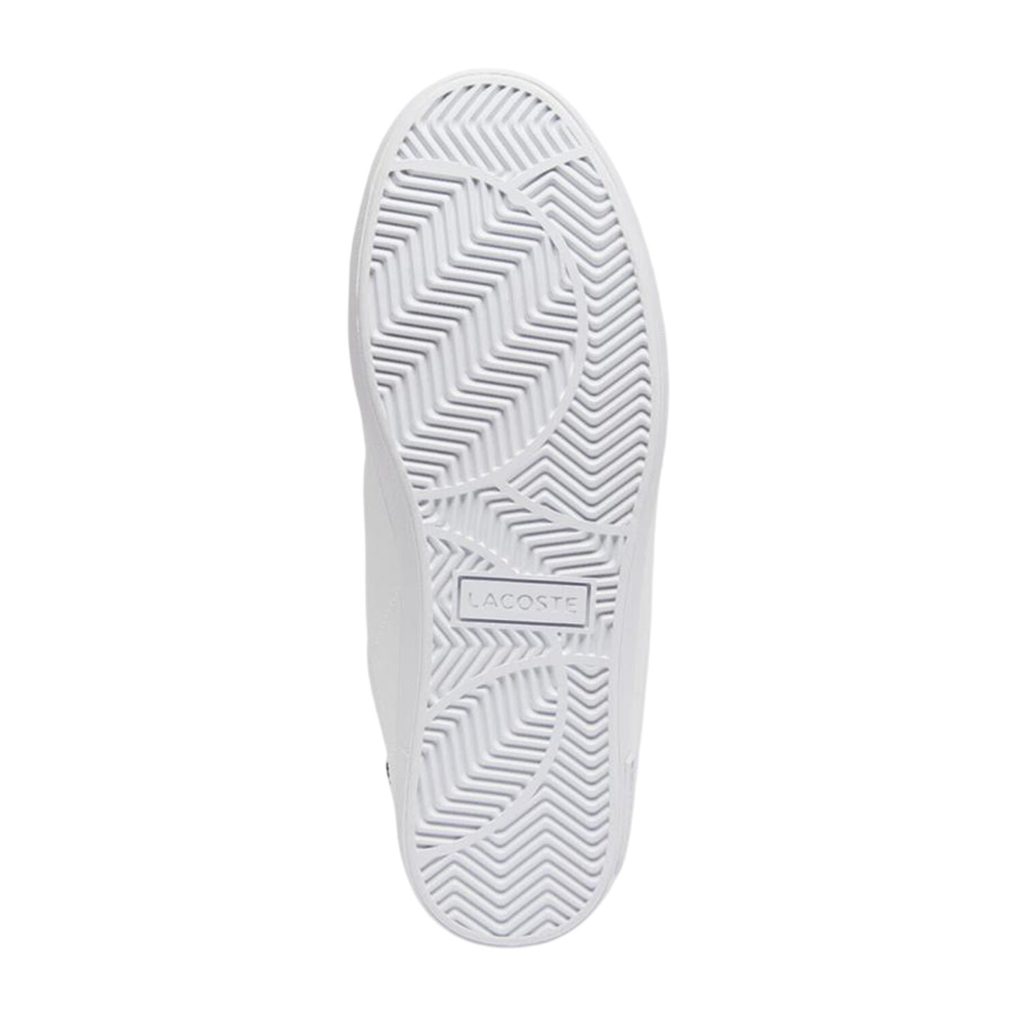 White-Black - Pack Shot - Lacoste Mens Powercourt Leather Flat Trainers