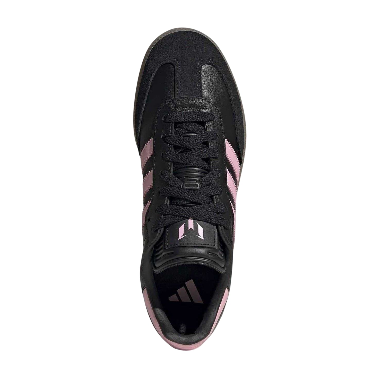 Black-Pink-Gum - Pack Shot - Adidas Womens-Ladies Messi Leather Trainers