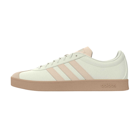 White-Peach - Front - Adidas Womens-Ladies 3 Stripes Synthetic Trainers