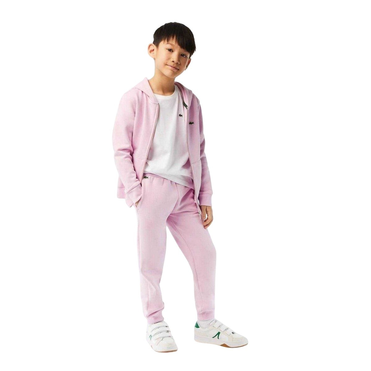 Pink - Pack Shot - Lacoste Childrens-Kids Embroidered Logo Jogging Bottoms