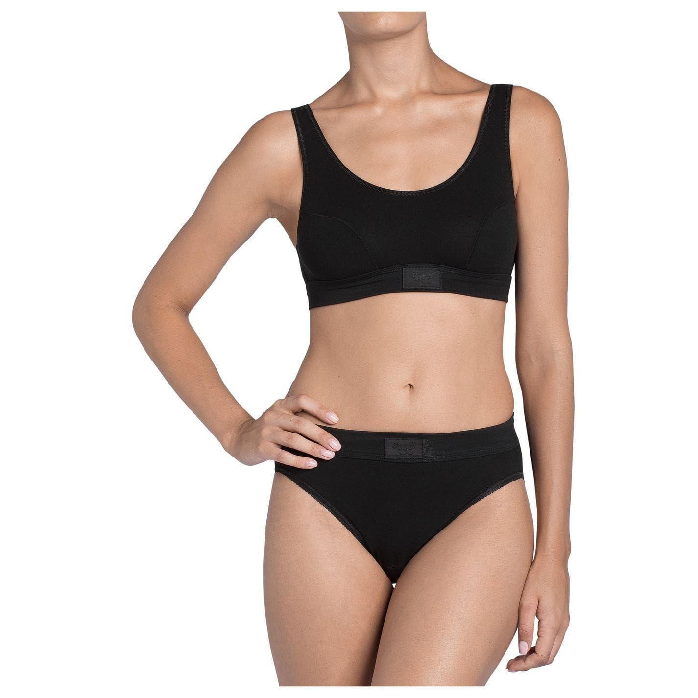 Black - Lifestyle - Sloggi Womens-Ladies Plain Comfort Sports Bra