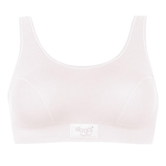 White - Front - Sloggi Womens-Ladies Plain Comfort Sports Bra
