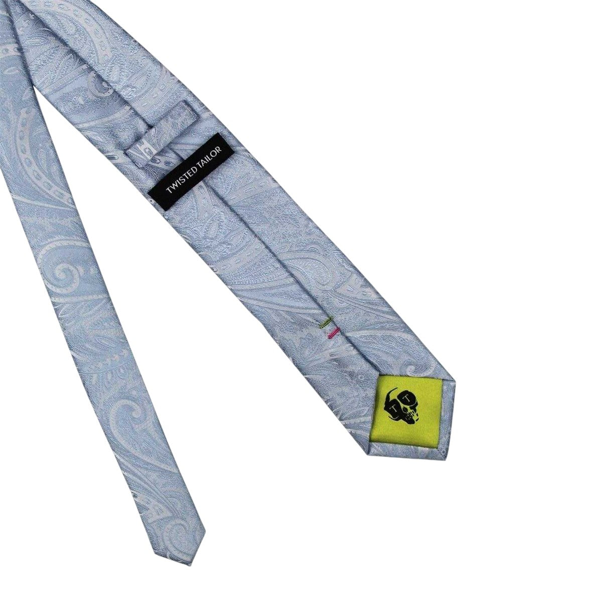 Light Blue - Pack Shot - Twisted Tailor Paisley Tie & Pocket Square Set