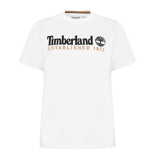 White - Front - Timberland Mens Heritage Cotton T-Shirt