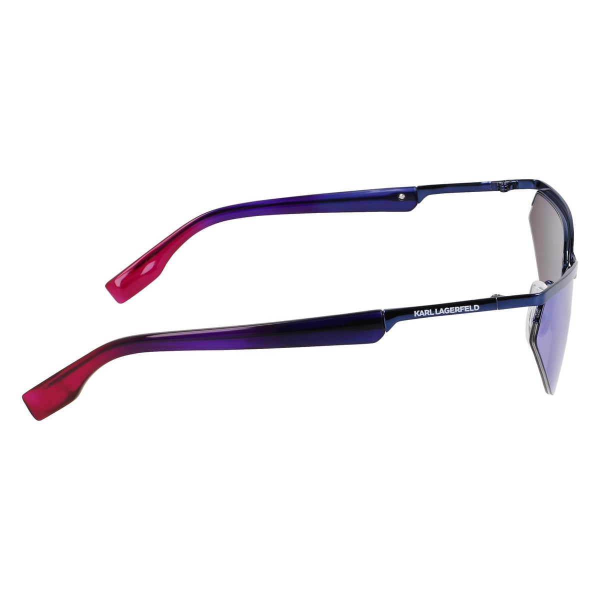 Dark Blue - Close up - Karl Lagerfeld Unisex Adult Mirrored Sunglasses