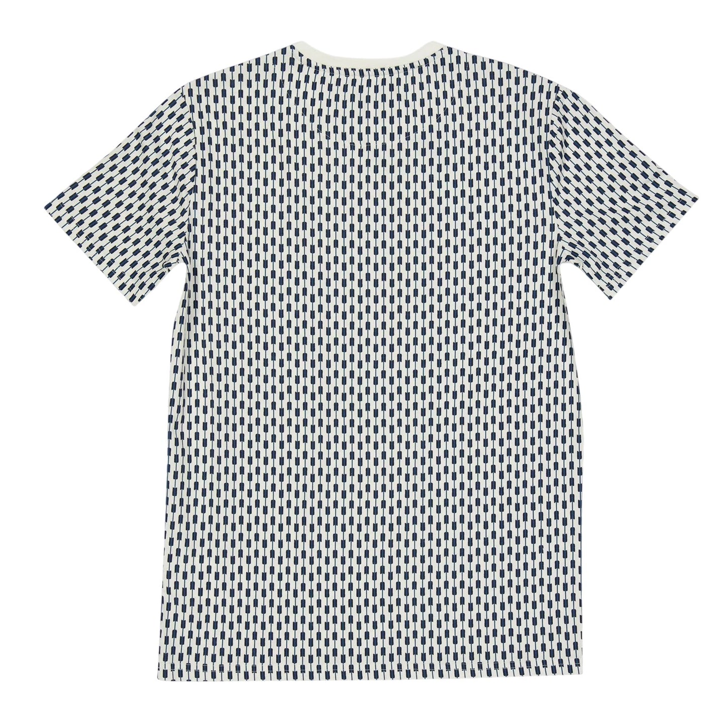 Off White - Back - Farah Childrens-Kids Geometric Jersey Embroidered Short-Sleeved T-Shirt