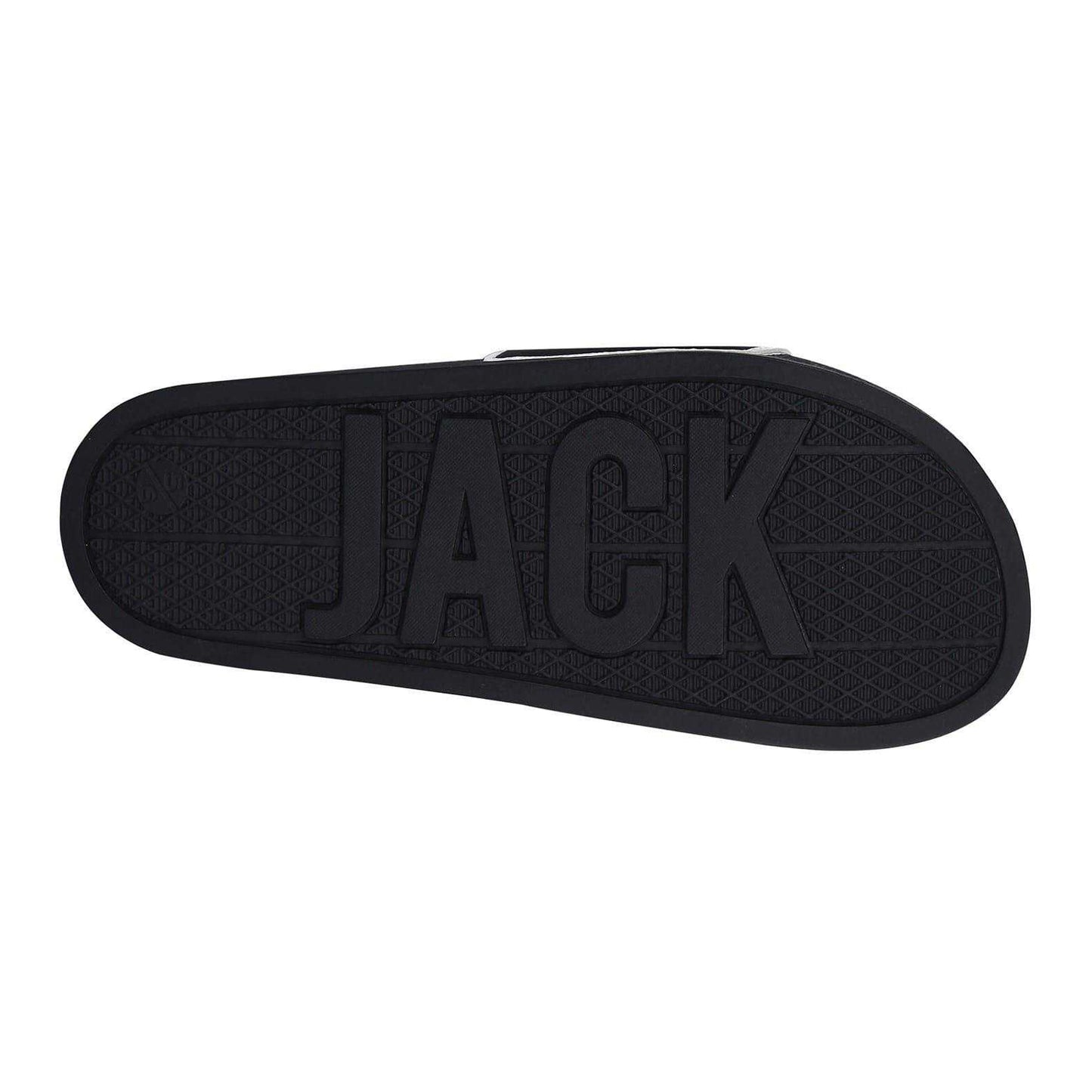 White-Black - Pack Shot - Jack Wills Mens Logo Sliders