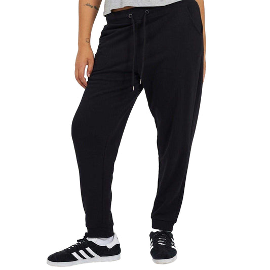 Black - Front - Brave Soul Womens-Ladies Plus Jogging Bottoms