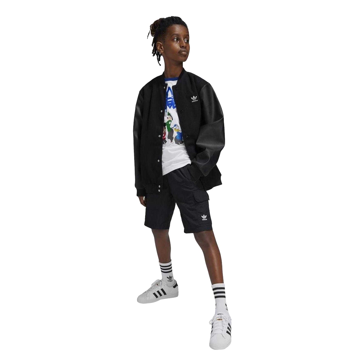 Black - Pack Shot - Adidas Childrens-Kids Originals Cargo Shorts