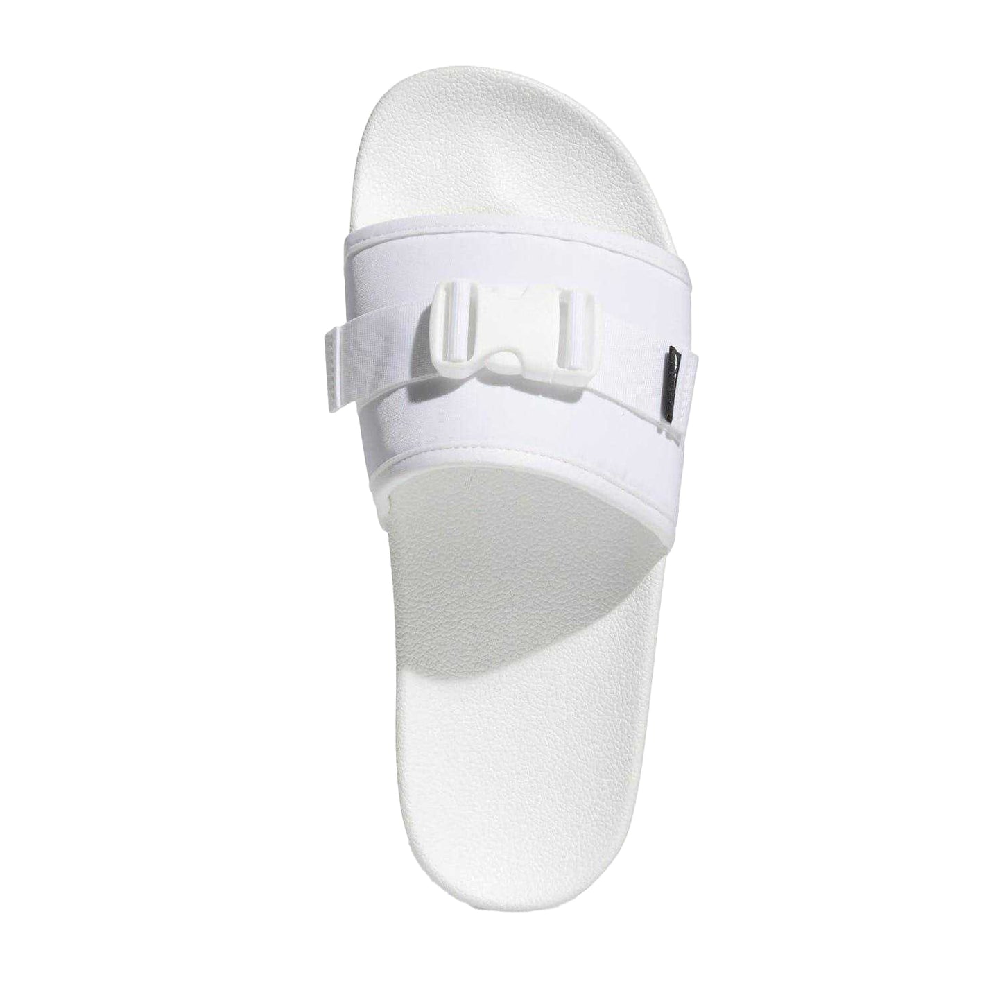 White - Pack Shot - Adidas Womens-Ladies Adilette Textile Summer Flat Sliders