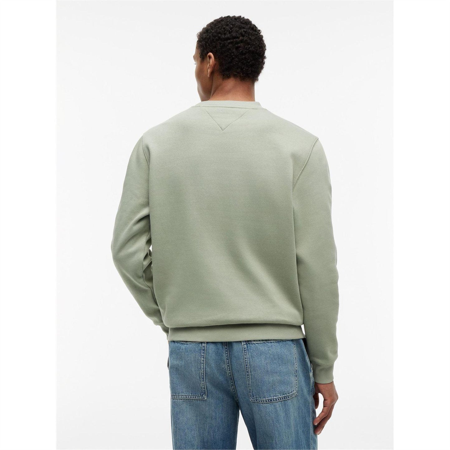 Olive Green - Pack Shot - Tommy Jeans Mens Fleece Lined Sweatshirt