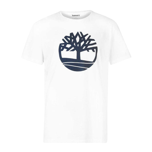 White - Front - Timberland Mens Logo T-Shirt