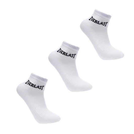 White - Front - Everlast Childrens-Kids Quarter Socks (Pack of 3)