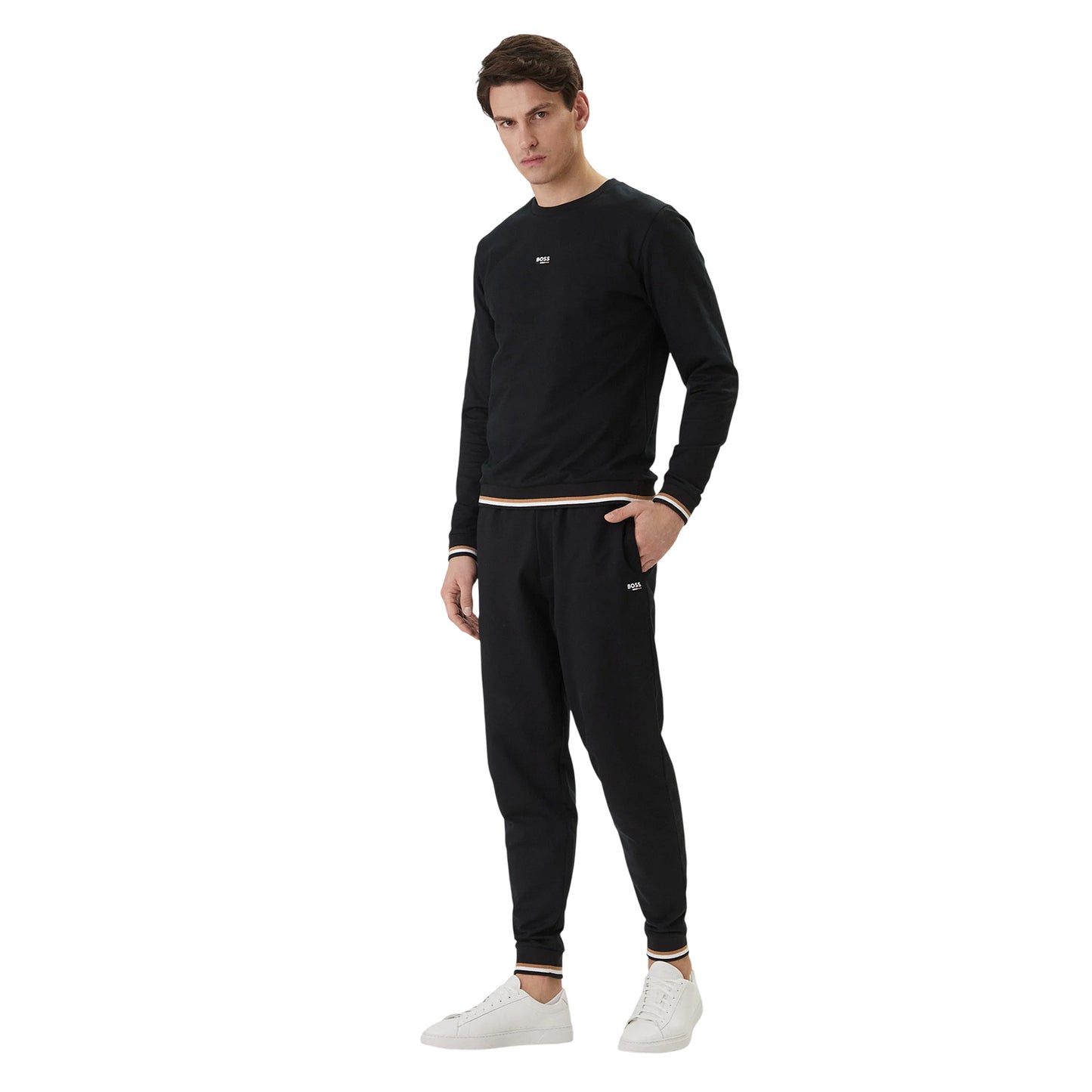 Black - Lifestyle - Boss Mens Iconic Slim Jogging Bottoms