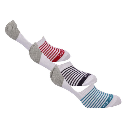 White - Front - Ben Sherman Mens Cotton Blend Liner Socks (Pack of 3)