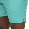 Green - Side - Farah Mens Plain Swim Shorts