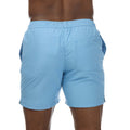 Blue - Back - Farah Mens Plain Swim Shorts