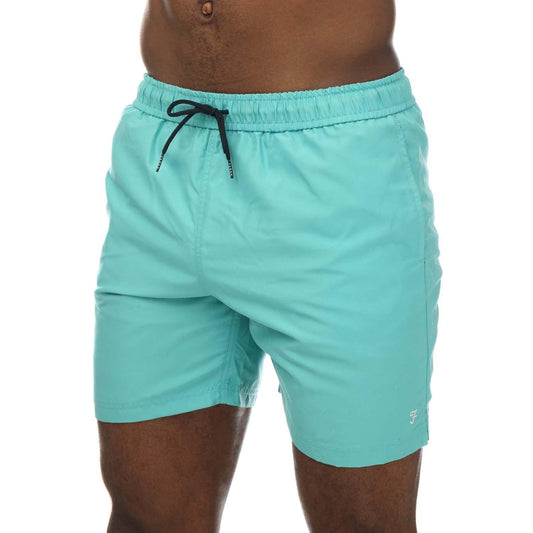Green - Front - Farah Mens Plain Swim Shorts