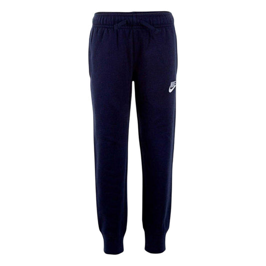 Midnight Navy - Front - Nike Childrens-Kids Fleece Logo Jogging Bottoms
