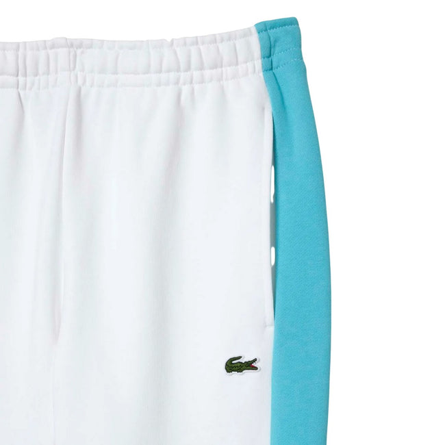 White-Blue - Lifestyle - Lacoste Mens Colour Block Jogging Bottoms