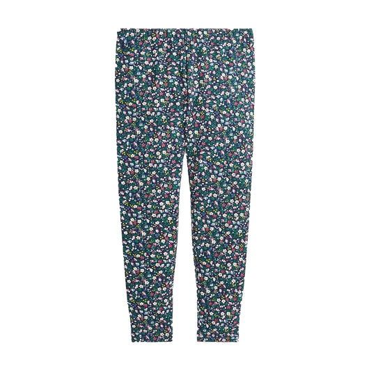 Navy - Front - Ralph Lauren Girls Stretch Floral Leggings