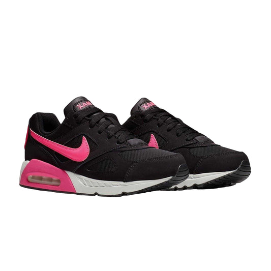 Black-Pink - Front - Nike Girls Air Max Ivo Leather Trainers