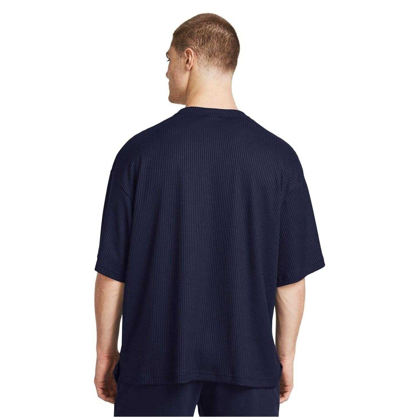 Blue - Pack Shot - Under Armour Mens Rival Waffle T-Shirt