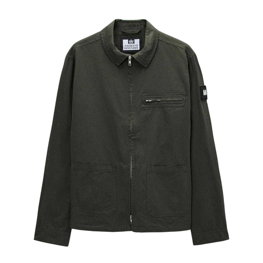 Green - Front - Weekend Offender Mens Overshirt