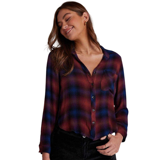 Jewel - Front - Bella Dahl Womens-Ladies Plaid Relaxed Fit Shirt