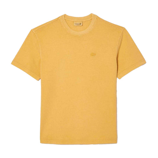 Orange - Front - Lacoste Mens Natural Dyed Jersey T-Shirt