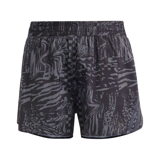 Black - Front - Adidas Womens-Ladies Icons 3 Stripes Running Shorts