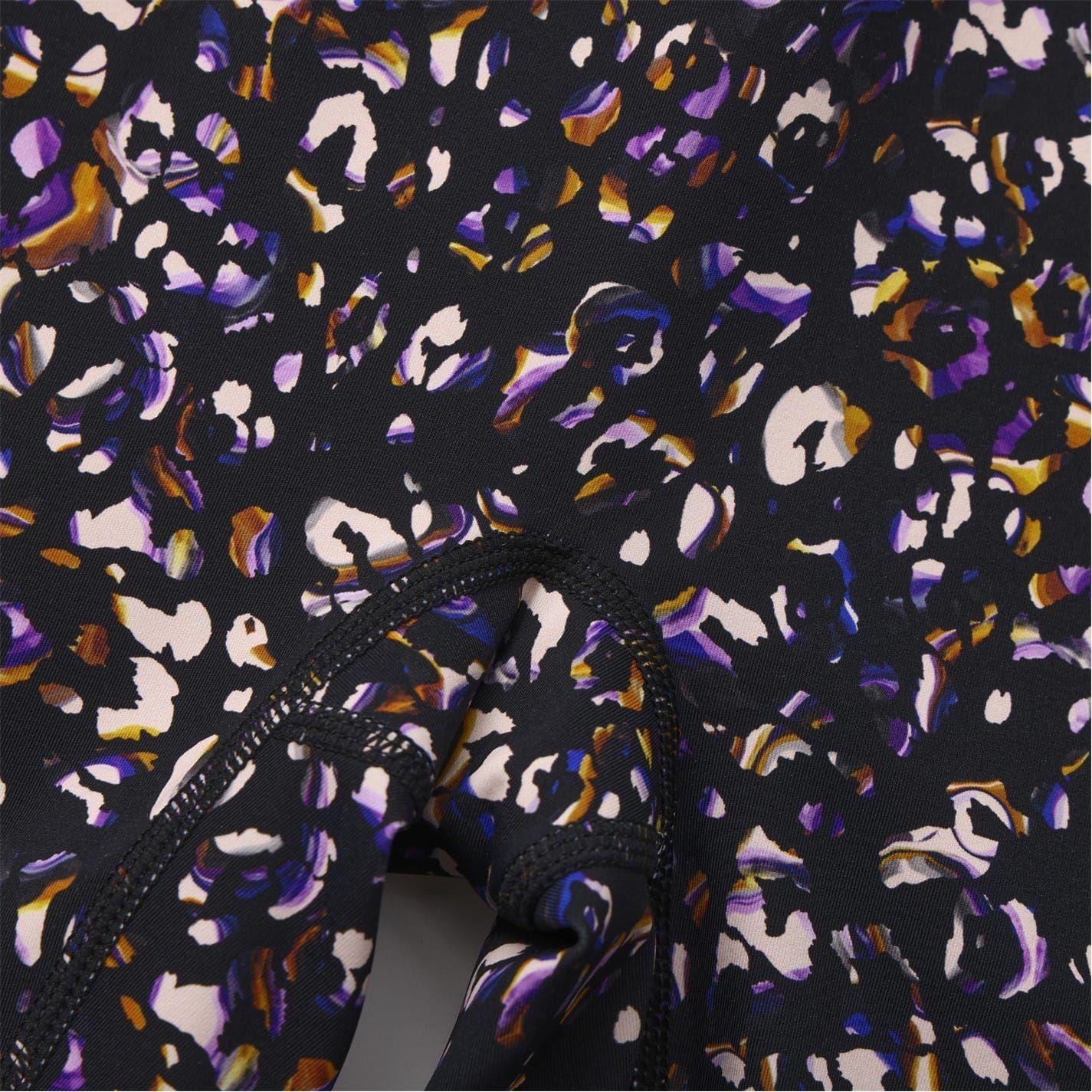 Black - Close up - Biba Womens-Ladies Leopard Pattern Leggings