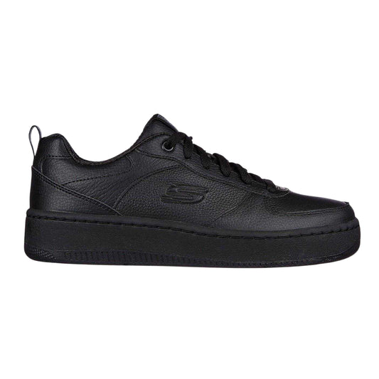 Black - Front - Skechers Womens-Ladies Sport Court 92 Illustrious Leather Trainers