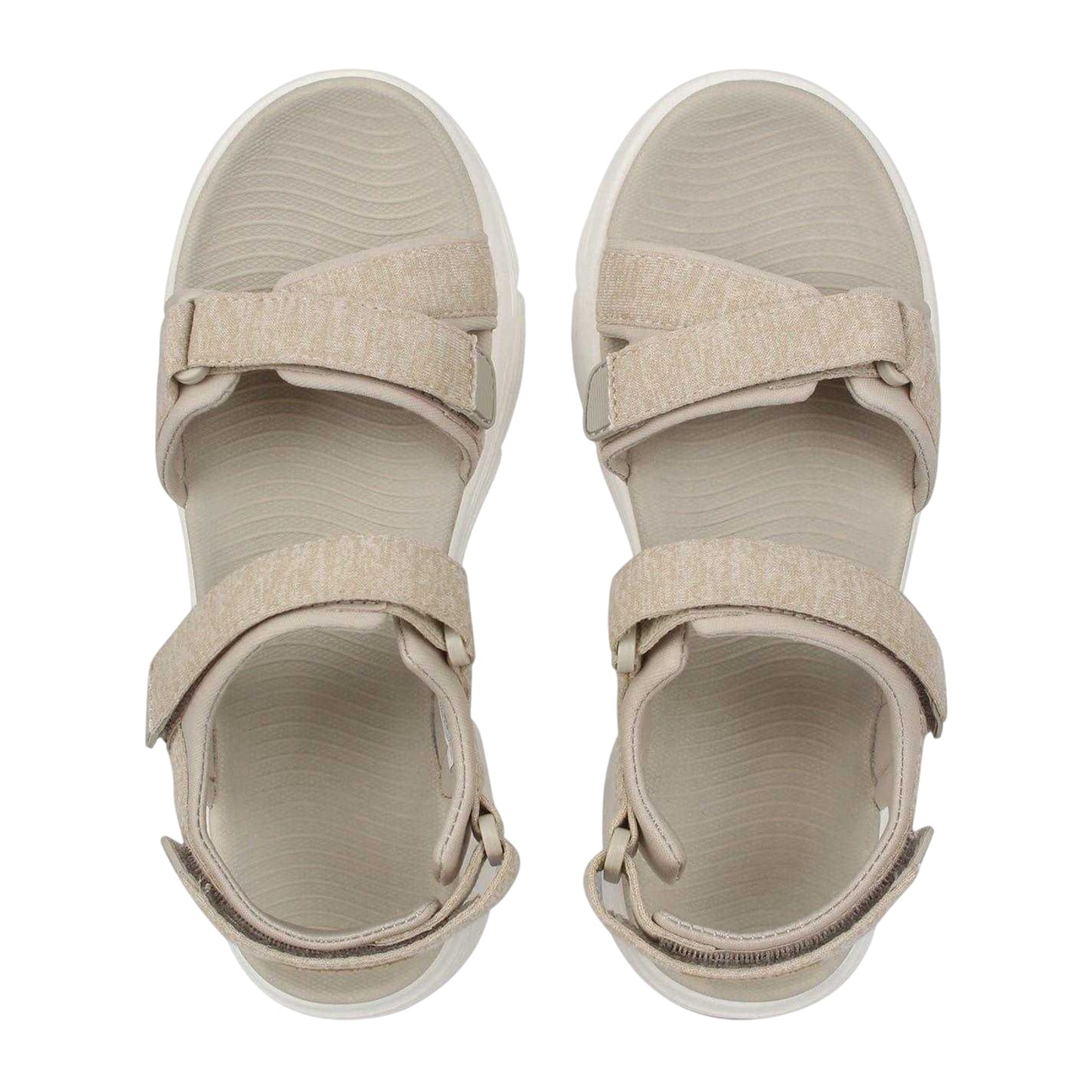 Beige - Pack Shot - Slazenger Womens-Ladies Strappy 3 Touch Fastening Strap Sandals