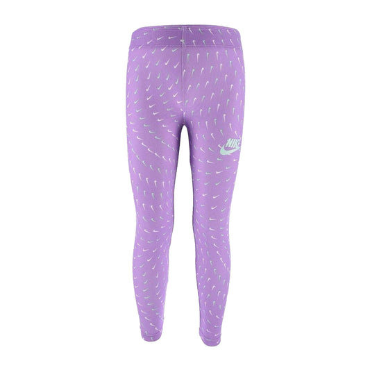 Violet - Front - Nike Childrens-Kids All-Over Print Leggings
