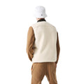 Cream - Back - Lacoste Mens Sherpa Fleece Gilet