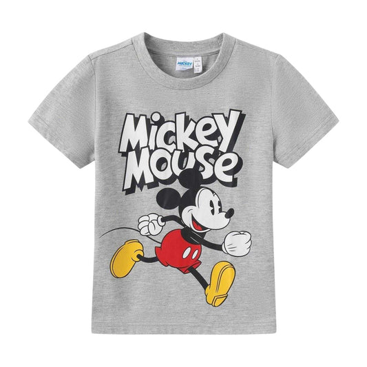 Grey - Front - Disney Childrens-Kids Mickey Mouse Polyester Regular T-Shirt