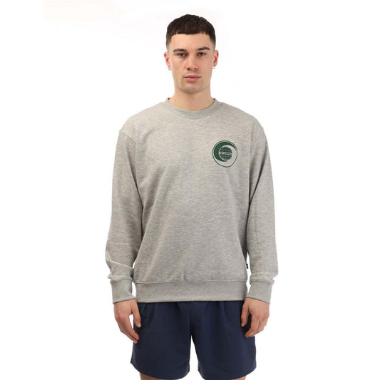 Grey - Front - New Balance Mens Graphic Print French Terry Relaxed Fit T-Shirt
