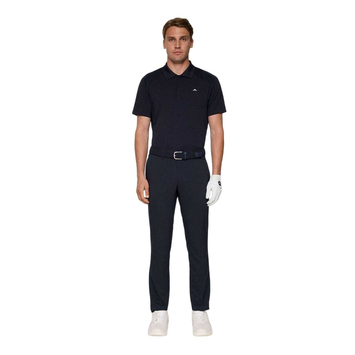 Navy - Pack Shot - J.Lindeberg Mens Elof Slim Golf Chinos
