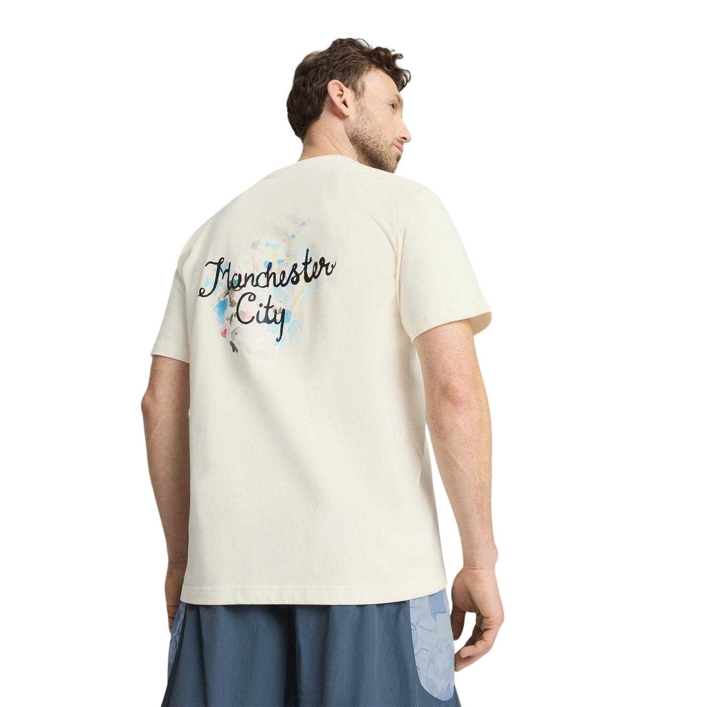 Warm White - Pack Shot - Manchester City FC Unisex Adult Graphic Print Cotton T-Shirt