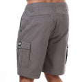Charcoal - Back - Weekend Offender Mens High Desert Cargo Shorts